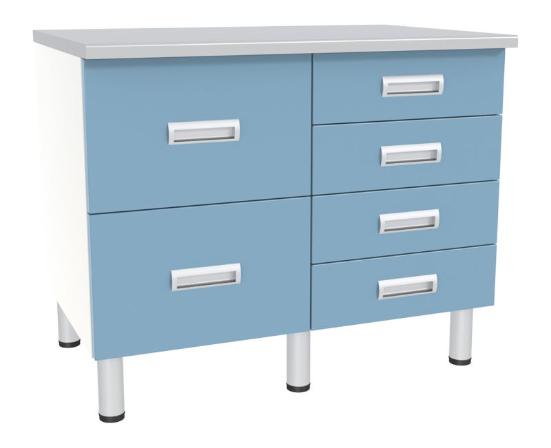 Стол лабораторный двухтумбовый с ящиками СЛ-03-«МСК» (код СЛ-03-117)